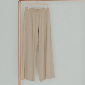 Jax & Lennon Bamboo Blend Wide Leg Pants Taupe Elastic Waist Women’s XL XXL